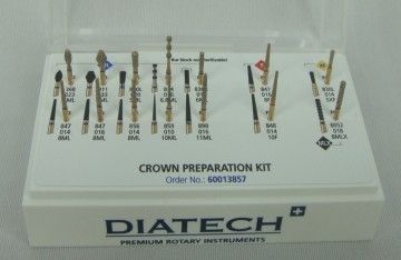 Dental Crown Cutting Burs Kit - Coltene Diatech Swiss